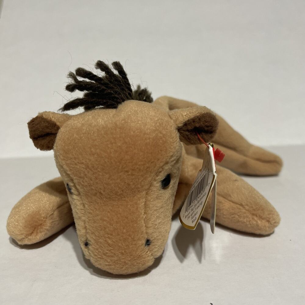 1995 Ty Beanie Baby DERBY Horse Rare No Star Coarse Mane PVC Pellets Retired - Picture 4 of 9